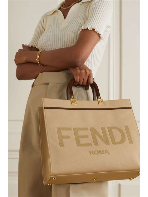 fendi tote 2020|fendi canvas tote bag.